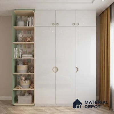 Ferrero 1B 0840 Blush Cloud 8 ft x 4 ft Solid Series High Gloss Finish Acrylic Laminate - 1.5 mm (LM 01136) | Matching Edgeband Code - 840 | Suitable for Kitchen Cabinets, Study Areas, Wardrobe