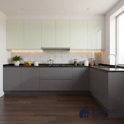 Ferrero 1B 0843 Pearl White 8 ft x 4 ft Solid Series High Gloss Finish Acrylic Laminate - 1.5 mm (LM 01139) | Matching Edgeband Code - 843 | Suitable for Kitchen Cabinets, Study Areas, Wardrobe