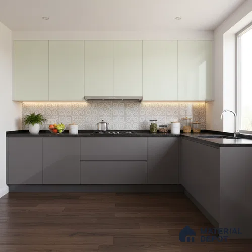 Ferrero 1B 0843 Pearl White 8 ft x 4 ft Solid Series High Gloss Finish Acrylic Laminate - 1.5 mm (LM 01139) | Matching Edgeband Code - 843 | Suitable for Kitchen Cabinets, Study Areas, Wardrobe