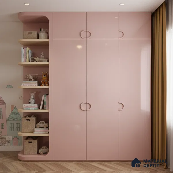 Ferrero 1B 0844 Dusky Blush 8 ft x 4 ft Solid Series High Gloss Finish Acrylic Laminate - 1.5 mm (LM 01140) | Matching Edgeband Code - 844 | Suitable for Kitchen Cabinets, Study Areas, Wardrobe