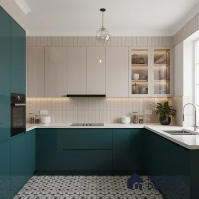 Ferrero 1B 0845 Bottle Green 8 ft x 4 ft Solid Series High Gloss Finish Acrylic Laminate - 1.5 mm (LM 01141) | Matching Edgeband Code - 845 | Suitable for Kitchen Cabinets, Study Areas, Wardrobe
