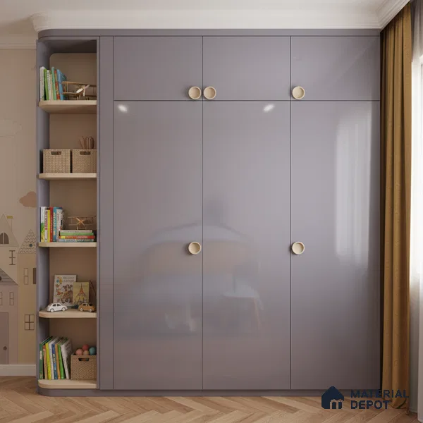 Ferrero 1B 0847 Muted Violet 8 ft x 4 ft Solid Series High Gloss Finish Acrylic Laminate - 1.5 mm (LM 01143) | Matching Edgeband Code - 847 | Suitable for Kitchen Cabinets, Study Areas, Wardrobe