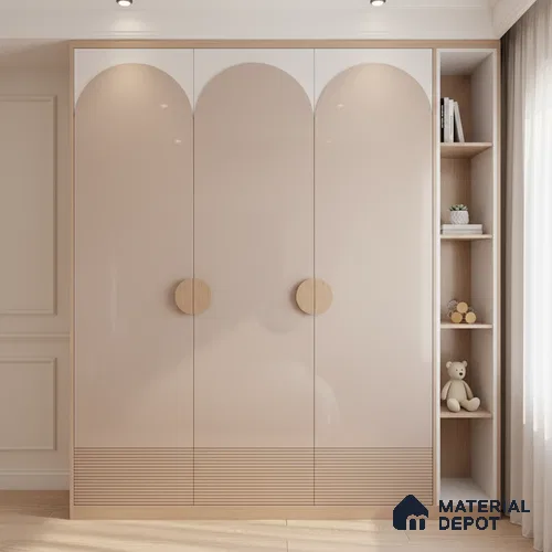 Ferrero 1B 0849 Earthy Sand 8 ft x 4 ft Solid Series High Gloss Finish Acrylic Laminate - 1.5 mm (LM 01145) | Matching Edgeband Code - 849 | Suitable for Kitchen Cabinets, Study Areas, Wardrobe