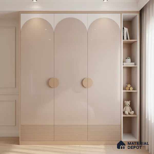 Ferrero 1B 0849 Earthy Sand 8 ft x 4 ft Solid Series High Gloss Finish Acrylic Laminate - 1.5 mm (LM 01145) | Matching Edgeband Code - 849 | Suitable for Kitchen Cabinets, Study Areas, Wardrobe