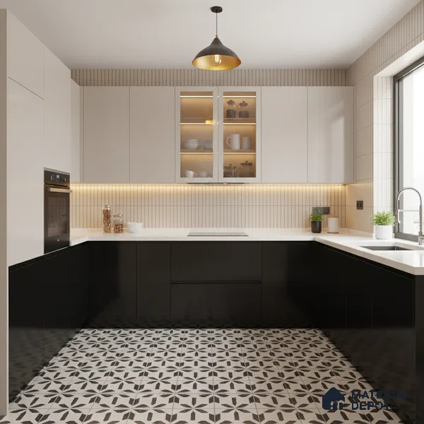 Ferrero 1B 0899 Powder Blush 8 ft x 4 ft Solid Series High Gloss Finish Acrylic Laminate - 1.5 mm (LM 01149) | Matching Edgeband Code - 899 | Suitable for Kitchen Cabinets, Study Areas, Wardrobe