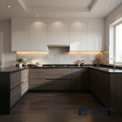 Ferrero 1B 0804 Lilac Frost 8 ft x 4 ft Solid Series High Gloss Finish Acrylic Laminate - 1.5 mm (LM 01151) | Matching Edgeband Code - 804 | Suitable for Kitchen Cabinets, Study Areas, Wardrobe