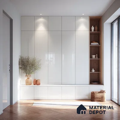 Ferrero 1B 0804 Lilac Frost 8 ft x 4 ft Solid Series High Gloss Finish Acrylic Laminate - 1.5 mm (LM 01151) | Matching Edgeband Code - 804 | Suitable for Kitchen Cabinets, Study Areas, Wardrobe