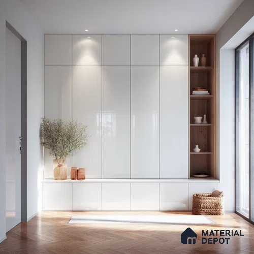 Ferrero 1B 0804 Lilac Frost 8 ft x 4 ft Solid Series High Gloss Finish Acrylic Laminate - 1.5 mm (LM 01151) | Matching Edgeband Code - 804 | Suitable for Kitchen Cabinets, Study Areas, Wardrobe