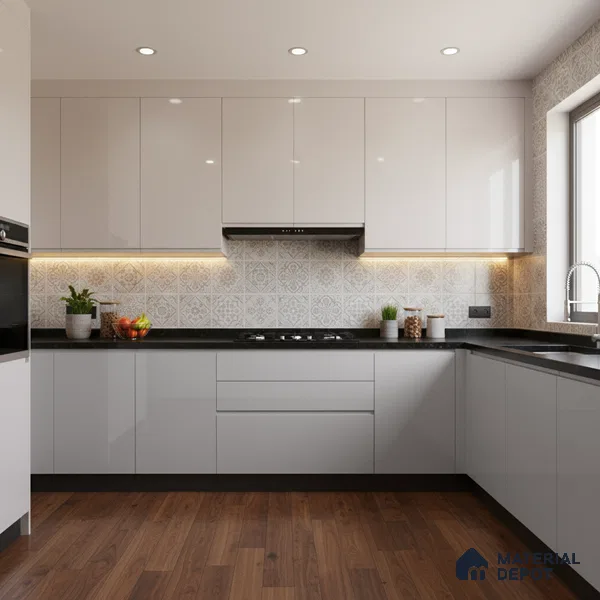 Ferrero 1B 0805 Pale Orchid 8 ft x 4 ft Solid Series High Gloss Finish Acrylic Laminate - 1.5 mm (LM 01152) | Matching Edgeband Code - 805 | Suitable for Kitchen Cabinets, Study Areas, Wardrobe