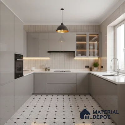 Ferrero 1B 0806 Hazy Violet 8 ft x 4 ft Solid Series High Gloss Finish Acrylic Laminate - 1.5 mm (LM 01153) | Matching Edgeband Code - 806 | Suitable for Kitchen Cabinets, Study Areas, Wardrobe