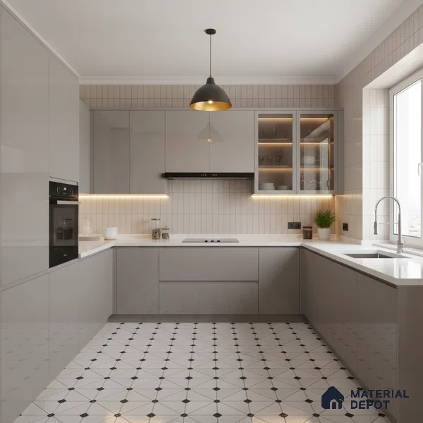 Ferrero 1B 0806 Hazy Violet 8 ft x 4 ft Solid Series High Gloss Finish Acrylic Laminate - 1.5 mm (LM 01153) | Matching Edgeband Code - 806 | Suitable for Kitchen Cabinets, Study Areas, Wardrobe