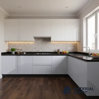 Ferrero 1B 0807 Lavender Haze 8 ft x 4 ft Solid Series High Gloss Finish Acrylic Laminate - 1.5 mm (LM 01157) | Matching Edgeband Code - 807 | Suitable for Kitchen Cabinets, Study Areas, Wardrobe