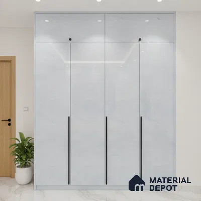 Ferrero 1B 0807 Lavender Haze 8 ft x 4 ft Solid Series High Gloss Finish Acrylic Laminate - 1.5 mm (LM 01157) | Matching Edgeband Code - 807 | Suitable for Kitchen Cabinets, Study Areas, Wardrobe