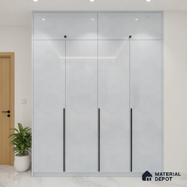 Ferrero 1B 0807 Lavender Haze 8 ft x 4 ft Solid Series High Gloss Finish Acrylic Laminate - 1.5 mm (LM 01157) | Matching Edgeband Code - 807 | Suitable for Kitchen Cabinets, Study Areas, Wardrobe