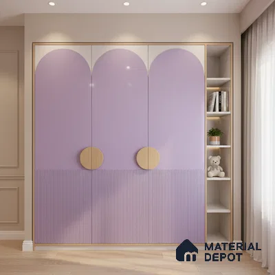 Ferrero 1B 0832 French Lilac 8 ft x 4 ft Solid Series High Gloss Finish Acrylic Laminate - 1.5 mm (LM 01161) | Matching Edgeband Code - 832 | Suitable for Kitchen Cabinets, Study Areas, Wardrobe