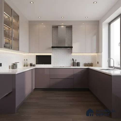 Ferrero 1B 0831 Lavender Lilac 8 ft x 4 ft Solid Series High Gloss Finish Acrylic Laminate - 1.5 mm (LM 01162) | Matching Edgeband Code - 831 | Suitable for Kitchen Cabinets, Study Areas, Wardrobe