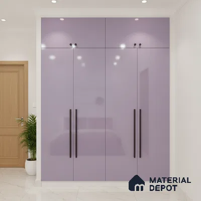 Ferrero 1B 0831 Lavender Lilac 8 ft x 4 ft Solid Series High Gloss Finish Acrylic Laminate - 1.5 mm (LM 01162) | Matching Edgeband Code - 831 | Suitable for Kitchen Cabinets, Study Areas, Wardrobe