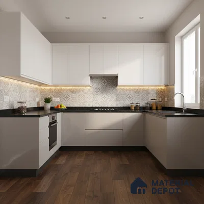 Ferrero 1C 01503 Pebble Gray 8 ft x 4 ft High Gloss Finish 6H Anti Scratch Acrylic Laminate - 1.5 mm | Suitable for Living Room, Kitchen, Office