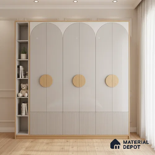 Ferrero 1C 01503 Pebble Gray 8 ft x 4 ft High Gloss Finish 6H Anti Scratch Acrylic Laminate - 1.5 mm | Suitable for Living Room, Kitchen, Office
