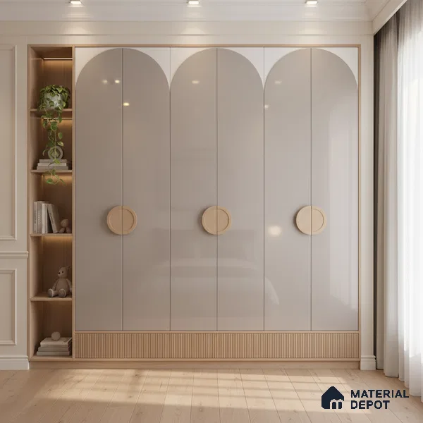 Ferrero 1C 01505 Misty Beige 8 ft x 4 ft High Gloss Finish 6H Anti Scratch Acrylic Laminate - 1.5 mm | Suitable for Living Room, Kitchen, Office