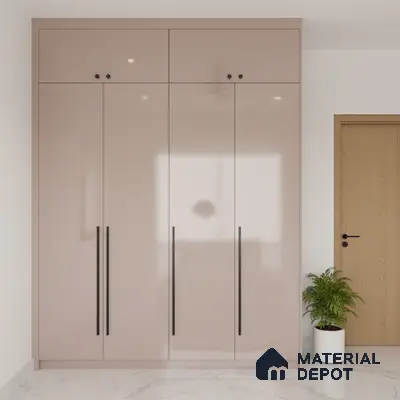Ferrero 1C 01507 Desert Blush 8 ft x 4 ft High Gloss Finish 6H Anti Scratch Acrylic Laminate - 1.5 mm | Suitable for Living Room, Kitchen, Office