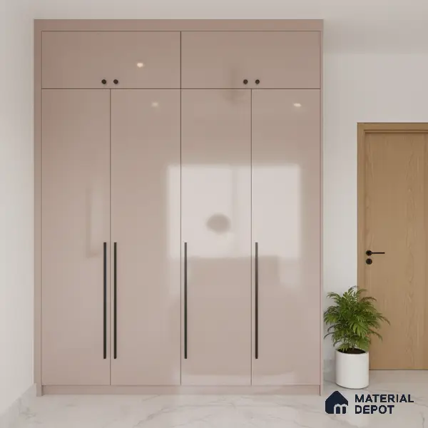 Ferrero 1C 01507 Desert Blush 8 ft x 4 ft High Gloss Finish 6H Anti Scratch Acrylic Laminate - 1.5 mm | Suitable for Living Room, Kitchen, Office