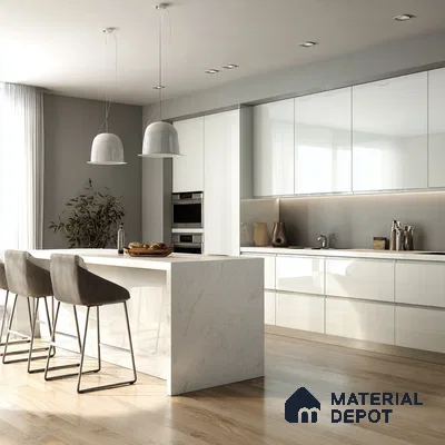 Ferrero 1C 01508 Velvet Frost 8 ft x 4 ft High Gloss Finish 6H Anti Scratch Acrylic Laminate - 1.5 mm | Suitable for Living Room, Kitchen, Office