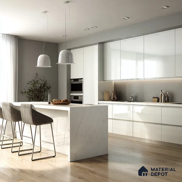 Ferrero 1C 01508 Velvet Frost 8 ft x 4 ft High Gloss Finish 6H Anti Scratch Acrylic Laminate - 1.5 mm | Suitable for Living Room, Kitchen, Office