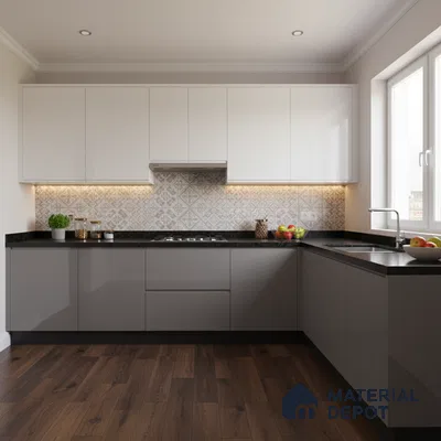 Ferrero 1C 01509 Aged Granite 8 ft x 4 ft High Gloss Finish 6H Anti Scratch Acrylic Laminate - 1.5 mm | Suitable for Living Room, Kitchen, Office