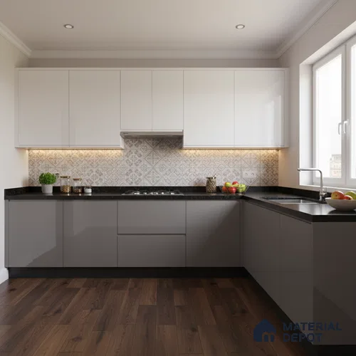Ferrero 1C 01509 Aged Granite 8 ft x 4 ft High Gloss Finish 6H Anti Scratch Acrylic Laminate - 1.5 mm | Suitable for Living Room, Kitchen, Office