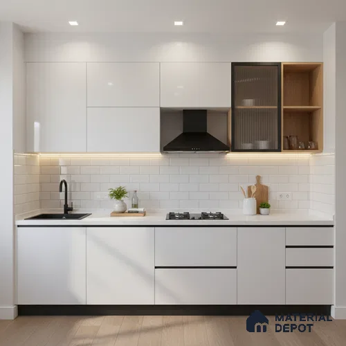 Ferrero 1C 01571 Fresh Linen 8 ft x 4 ft High Gloss Finish 6H Anti Scratch Acrylic Laminate - 1.5 mm | Suitable for Living Room, Kitchen, Office