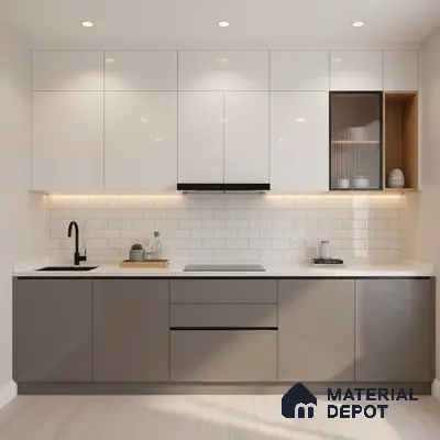 Ferrero 1C 01502 Snow White 8 ft x 4 ft High Gloss Finish 6H Anti Scratch Acrylic Laminate - 1.5 mm | Suitable for Living Room, Kitchen, Office