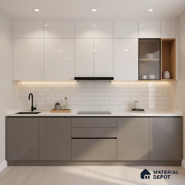Ferrero 1C 01502 Snow White 8 ft x 4 ft High Gloss Finish 6H Anti Scratch Acrylic Laminate - 1.5 mm | Suitable for Living Room, Kitchen, Office