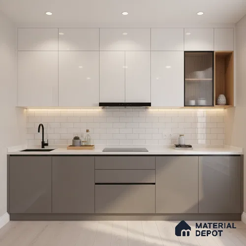 Ferrero 1C 01502 Snow White 8 ft x 4 ft High Gloss Finish 6H Anti Scratch Acrylic Laminate - 1.5 mm | Suitable for Living Room, Kitchen, Office