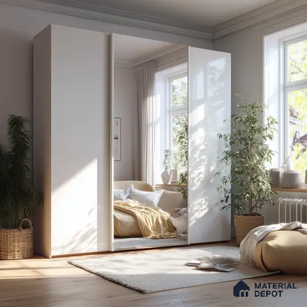 Ferrero 1C 01502 Snow White 8 ft x 4 ft High Gloss Finish 6H Anti Scratch Acrylic Laminate - 1.5 mm | Suitable for Living Room, Kitchen, Office