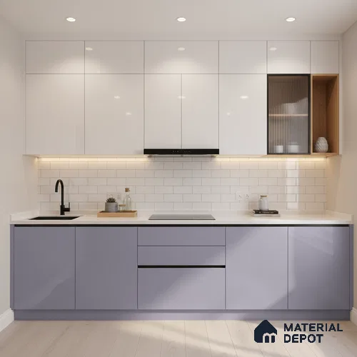 Ferrero 1C 01572 Misty Mauve 8 ft x 4 ft High Gloss Finish 6H Anti Scratch Acrylic Laminate - 1.5 mm | Suitable for Living Room, Kitchen, Office