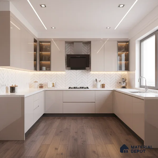 Ferrero 1C 01515 Gentle Blossom 8 ft x 4 ft High Gloss Finish 6H Anti Scratch Acrylic Laminate - 1.5 mm | Suitable for Living Room, Kitchen, Office