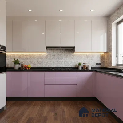 Ferrero 1C 01516 Dusky Rose 8 ft x 4 ft High Gloss Finish 6H Anti Scratch Acrylic Laminate - 1.5 mm | Suitable for Living Room, Kitchen, Office