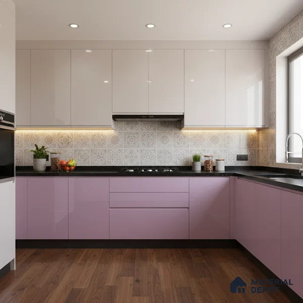 Ferrero 1C 01516 Dusky Rose 8 ft x 4 ft High Gloss Finish 6H Anti Scratch Acrylic Laminate - 1.5 mm | Suitable for Living Room, Kitchen, Office