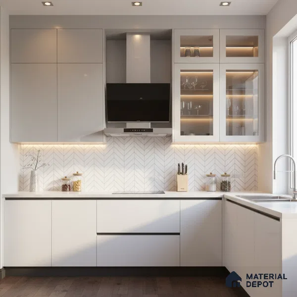 Ferrero 1C 01504 Warm Fog 8 ft x 4 ft High Gloss Finish 6H Anti Scratch Acrylic Laminate - 1.5 mm | Suitable for Living Room, Kitchen, Office
