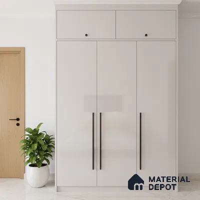 Ferrero 1C 01504 Warm Fog 8 ft x 4 ft High Gloss Finish 6H Anti Scratch Acrylic Laminate - 1.5 mm | Suitable for Living Room, Kitchen, Office