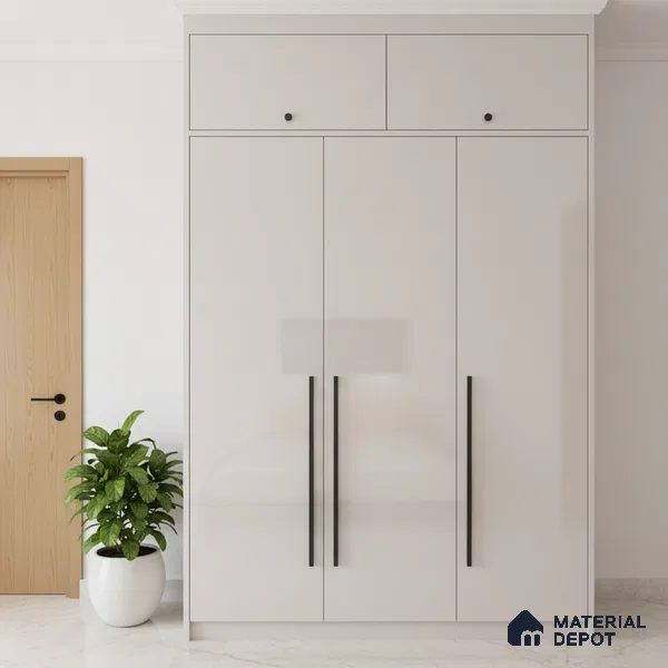 Ferrero 1C 01504 Warm Fog 8 ft x 4 ft High Gloss Finish 6H Anti Scratch Acrylic Laminate - 1.5 mm | Suitable for Living Room, Kitchen, Office