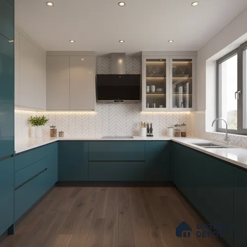 Ferrero 1C 01521 Cloudy Pearl 8 ft x 4 ft High Gloss Finish 6H Anti Scratch Acrylic Laminate - 1.5 mm | Suitable for Living Room, Kitchen, Office