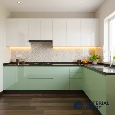 Ferrero 1C 01518 Garden Glow 8 ft x 4 ft High Gloss Finish 6H Anti Scratch Acrylic Laminate - 1.5 mm | Suitable for Living Room, Kitchen, Office
