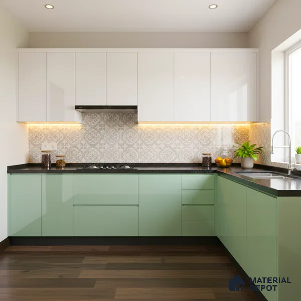 Ferrero 1C 01518 Garden Glow 8 ft x 4 ft High Gloss Finish 6H Anti Scratch Acrylic Laminate - 1.5 mm | Suitable for Living Room, Kitchen, Office
