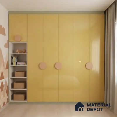Ferrero 1C 01525 Lemon Zest 8 ft x 4 ft High Gloss Finish 6H Anti Scratch Acrylic Laminate - 1.5 mm | Suitable for Living Room, Kitchen, Office