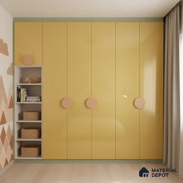 Ferrero 1C 01525 Lemon Zest 8 ft x 4 ft High Gloss Finish 6H Anti Scratch Acrylic Laminate - 1.5 mm | Suitable for Living Room, Kitchen, Office
