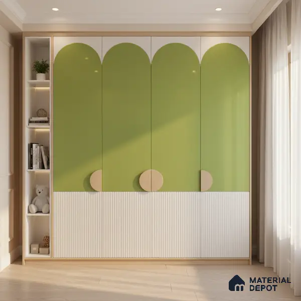 Ferrero 1C 01524 Harvest Olive 8 ft x 4 ft High Gloss Finish 6H Anti Scratch Acrylic Laminate - 1.5 mm | Suitable for Living Room, Kitchen, Office