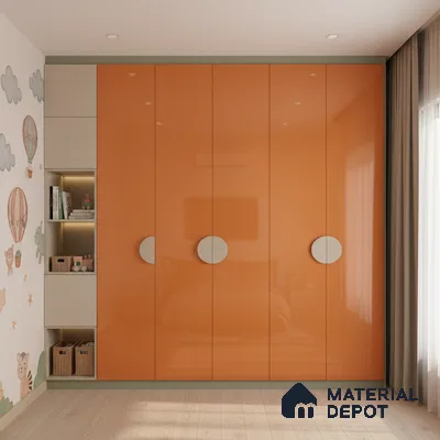 Ferrero 1C 01526 Pumpkin Spice 8 ft x 4 ft High Gloss Finish 6H Anti Scratch Acrylic Laminate - 1.5 mm | Suitable for Bedroom, TV Unit, Wardrobe, Kitchen Cabinet