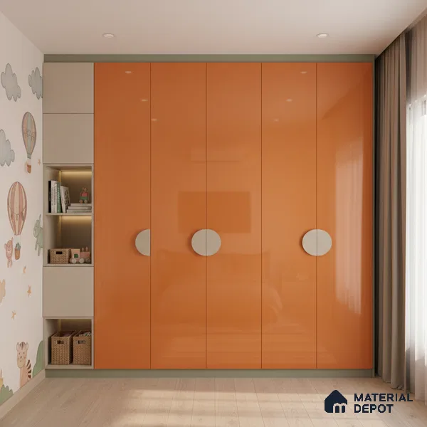 Ferrero 1C 01526 Pumpkin Spice 8 ft x 4 ft High Gloss Finish 6H Anti Scratch Acrylic Laminate - 1.5 mm | Suitable for Bedroom, TV Unit, Wardrobe, Kitchen Cabinet